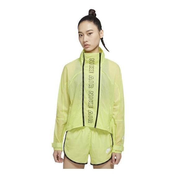 Nike Air Full Zip Running Windbreaker Women's Jacket Neon Size S - Picture 2 of 12